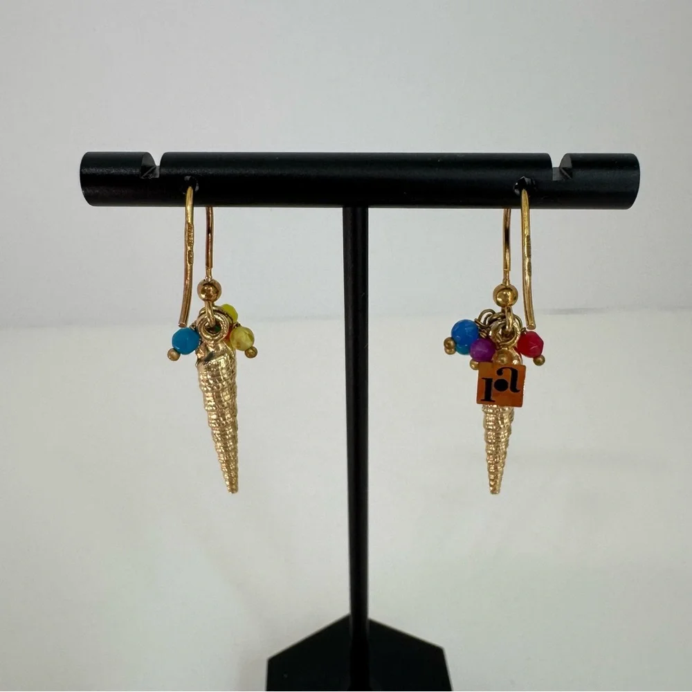 Rosantica Italy 925 Ice Cream Cone Beaded Statement Dangle Earrings - Picture 10 of 16
